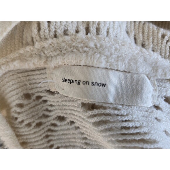 Sleeping On Snow Poncho Womens One Size Anthropologie Boho Knit Artsy Soft Cozy - Picture 7 of 8
